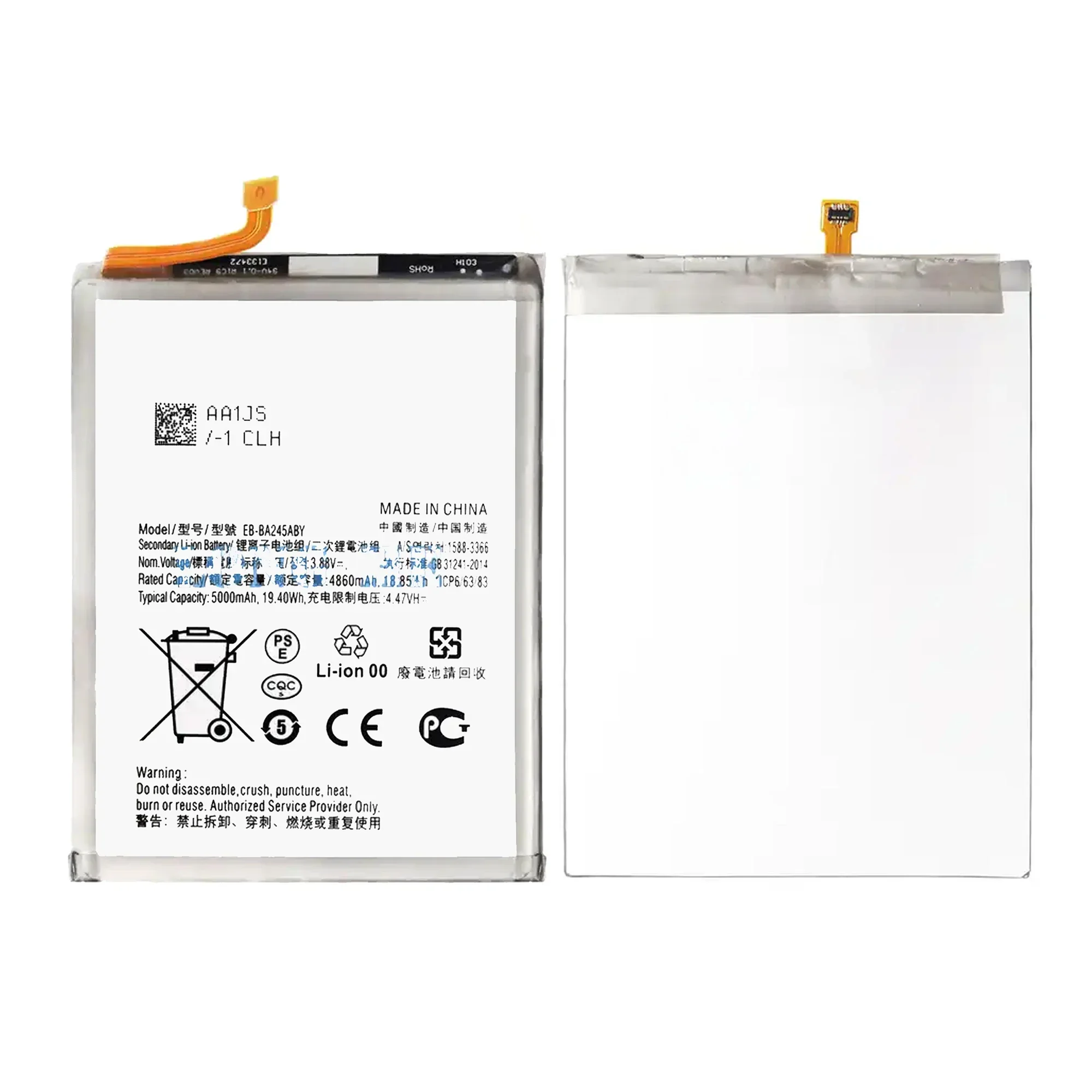 High capacity  EB-BA245ABY 5000mAh Battery For Samsung Galaxy A24 4G SM-A245F SM-A245F/DSN SM-A245M/DS Phone Replaceme