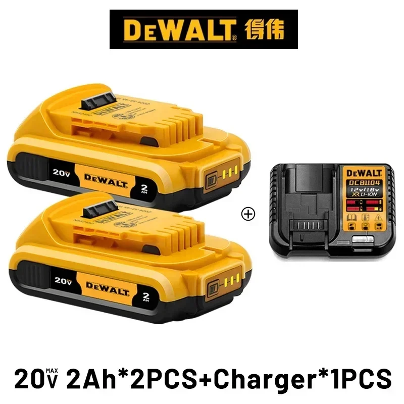 100% original Dewalt 20V lithium-ion battery 2Ah, quality assurance, replacement DEWALT 20v Battery DCB202 DCB203 DCB205  DCB206