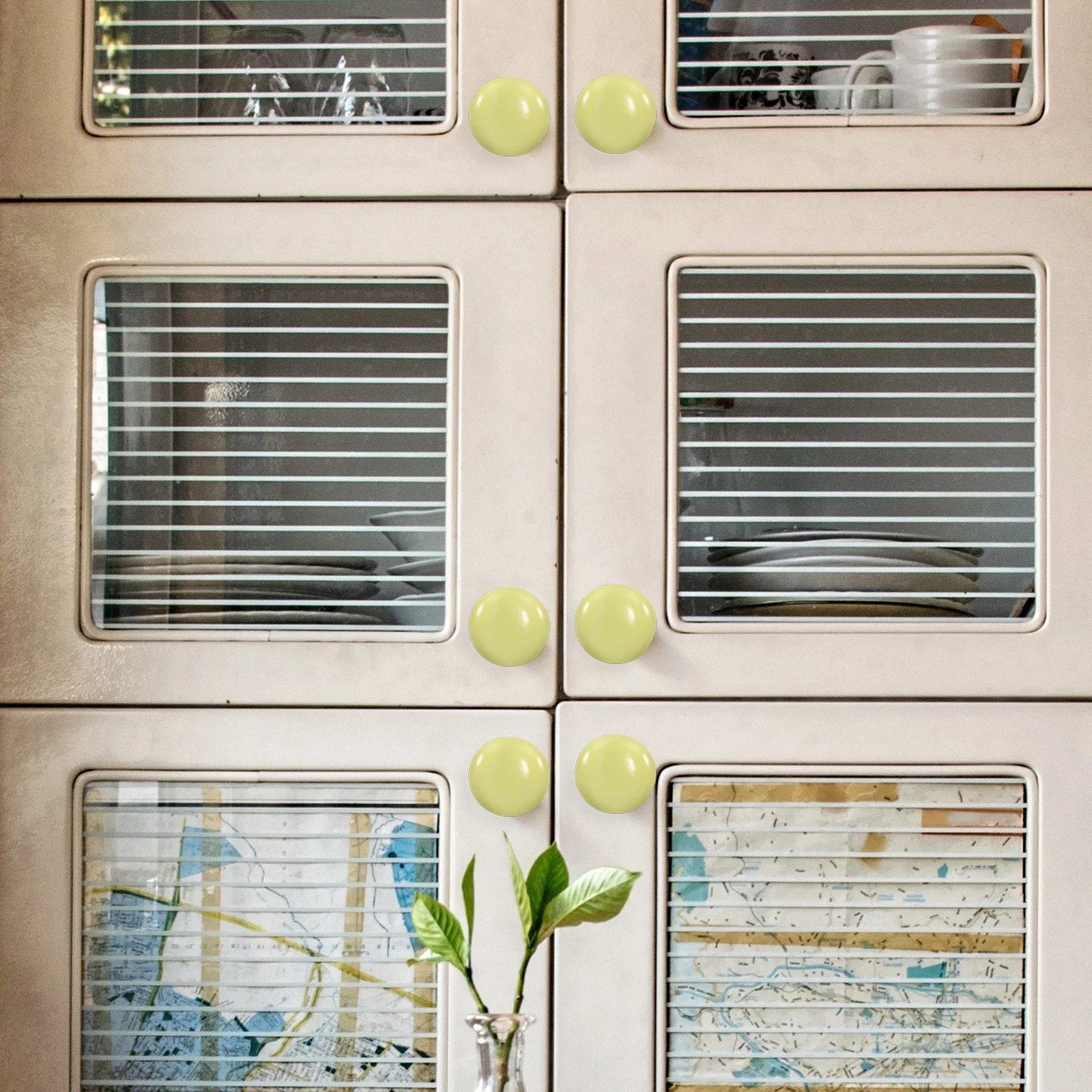 

12Pcs Wooden Drawer Pulls Handles Simple Color Round Shape Durable Furniture Accessory Door Handle Furniture Knobs Pull Handle