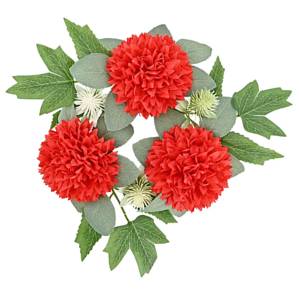 

C Wreath Red Artificial Flower for Dining Table Decor Wedding Party Supplies DIY Home Decoration Festive Atmosphere
