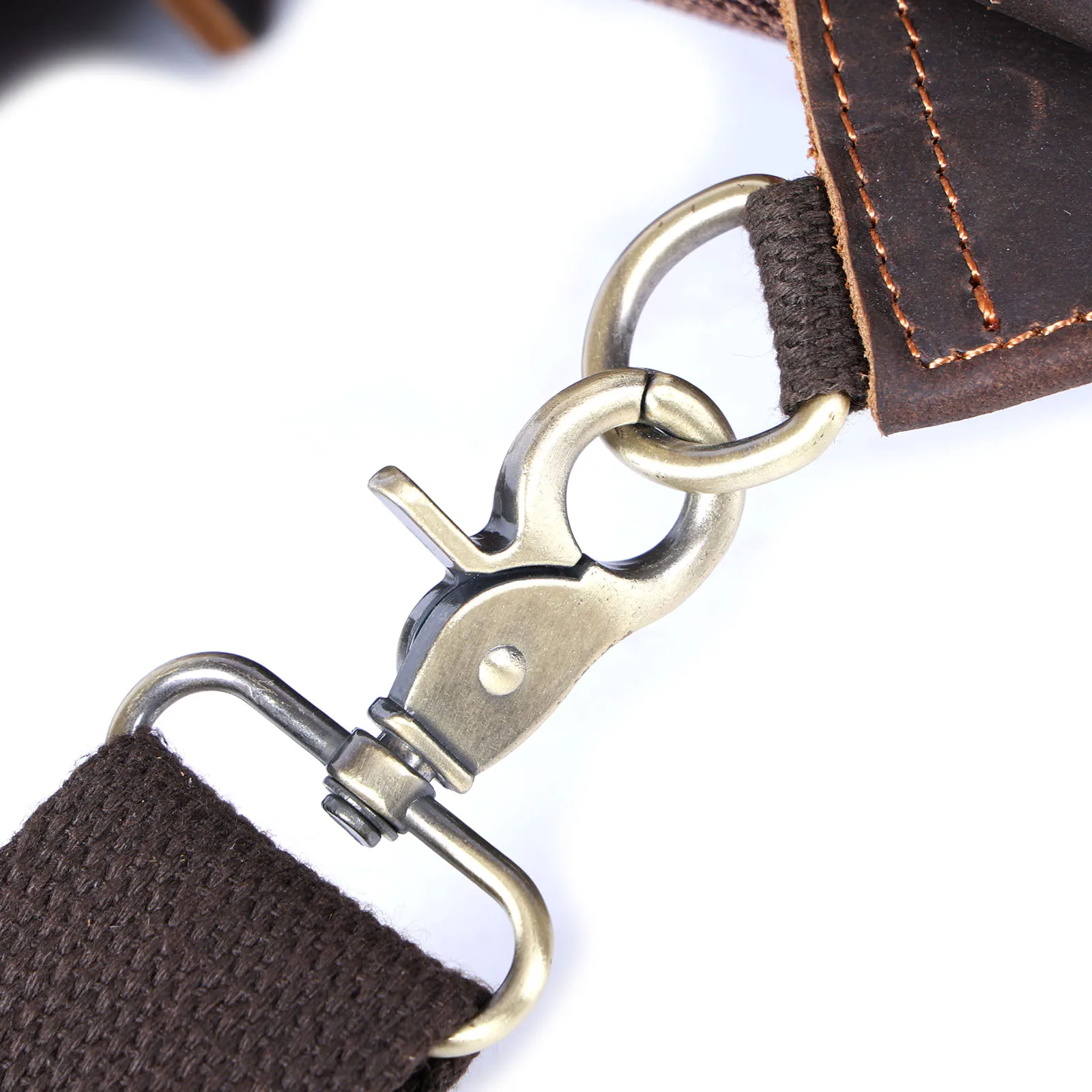 Hochwertige Echtleder-Brusttasche für Herren, Vintage Vollnarbenleder-Umhängetasche, Herren-Schultertasche, Sling Bag, Tagesrucksack – Detail 17