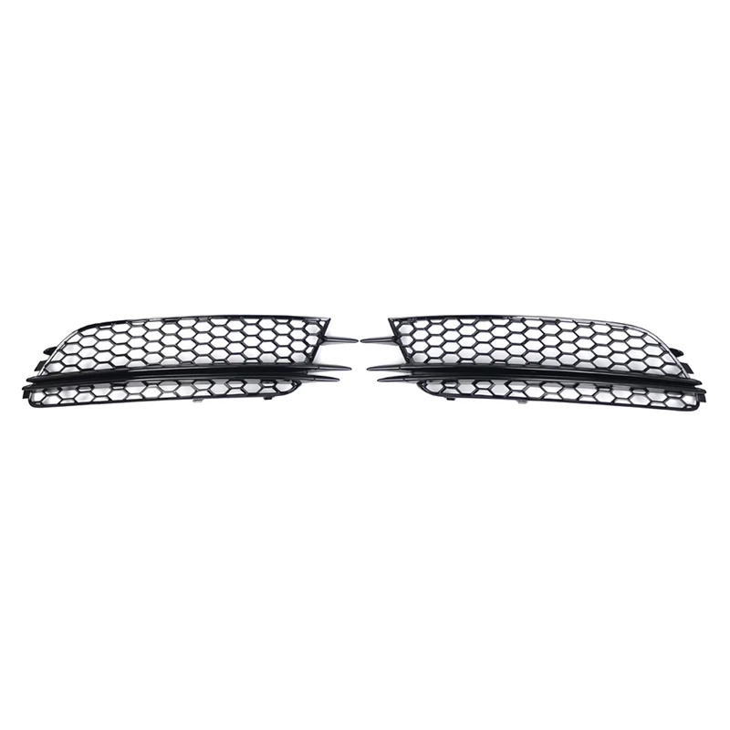 2X Fog Light Lamp Grille Cover For  A6 C7 A7 2012-2015 Honeycomb Mesh Fog Light Bezel 4G0807681 4G0807682