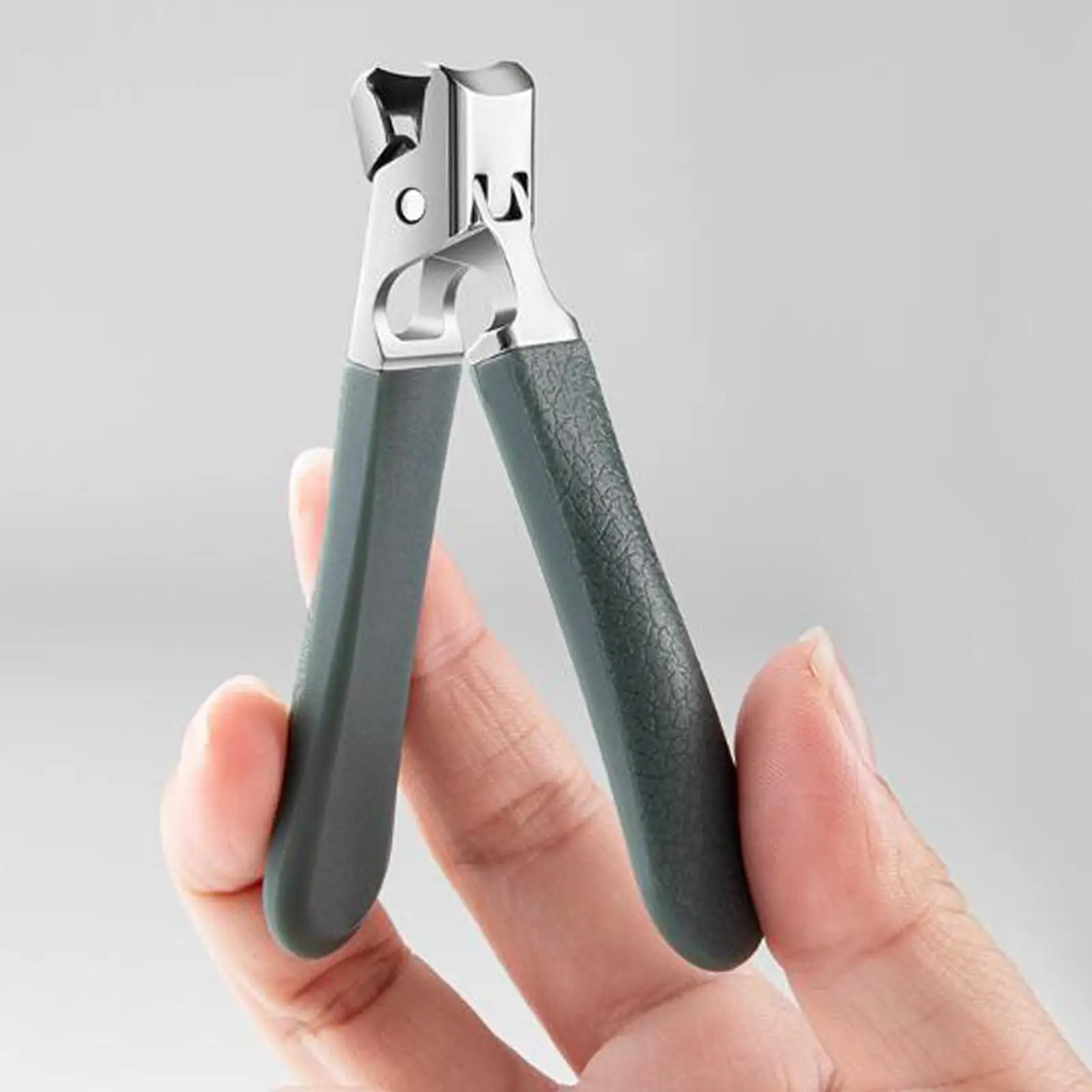 Sharp Stainless Steel Nail Clippers for Thick Hard Nails Wide Jaw Toenail Cutter with Anti Splash Guard for Elderly Pedicure