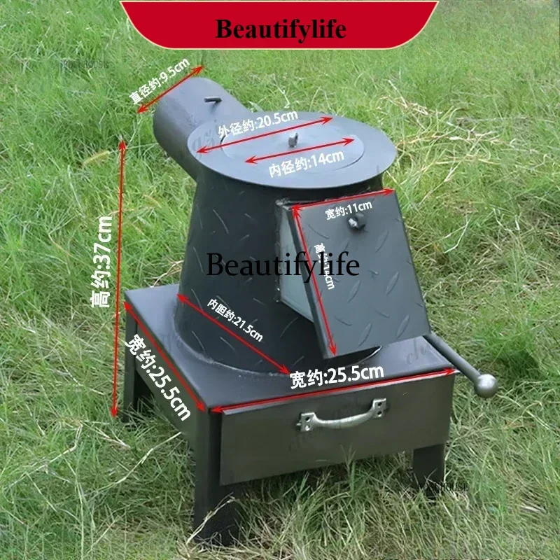 Chimeneas Thick Indoor Heating Winter Stove Household Heating Dual-purpose Coal Heating Stove Charcoal Rural Old-fashioned EE