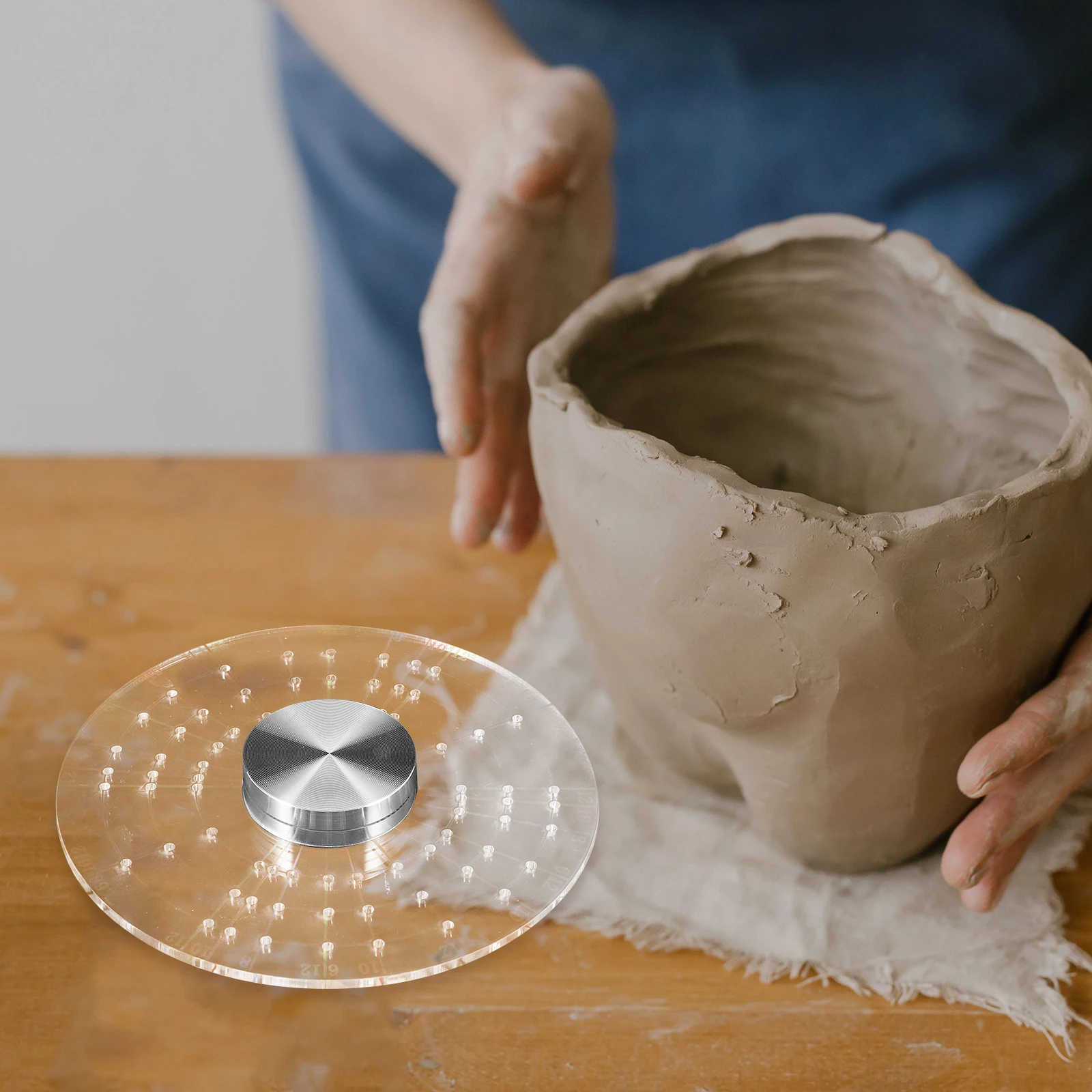 Clay Divider Tool Precision Crafted Pottery Disc for Evenly Dividing Clay Sections Ideal for DIY Ceramic Art Projects Pottery