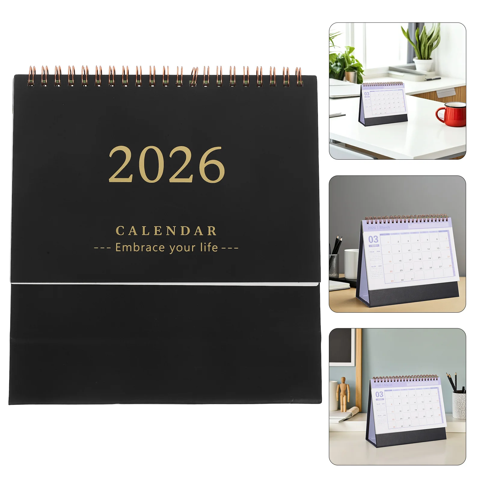 

Compact 2026 Desktop Calendar Mini Standing Flip Design for Daily Scheduling Space Saving Office Planner Small Desk Calendar