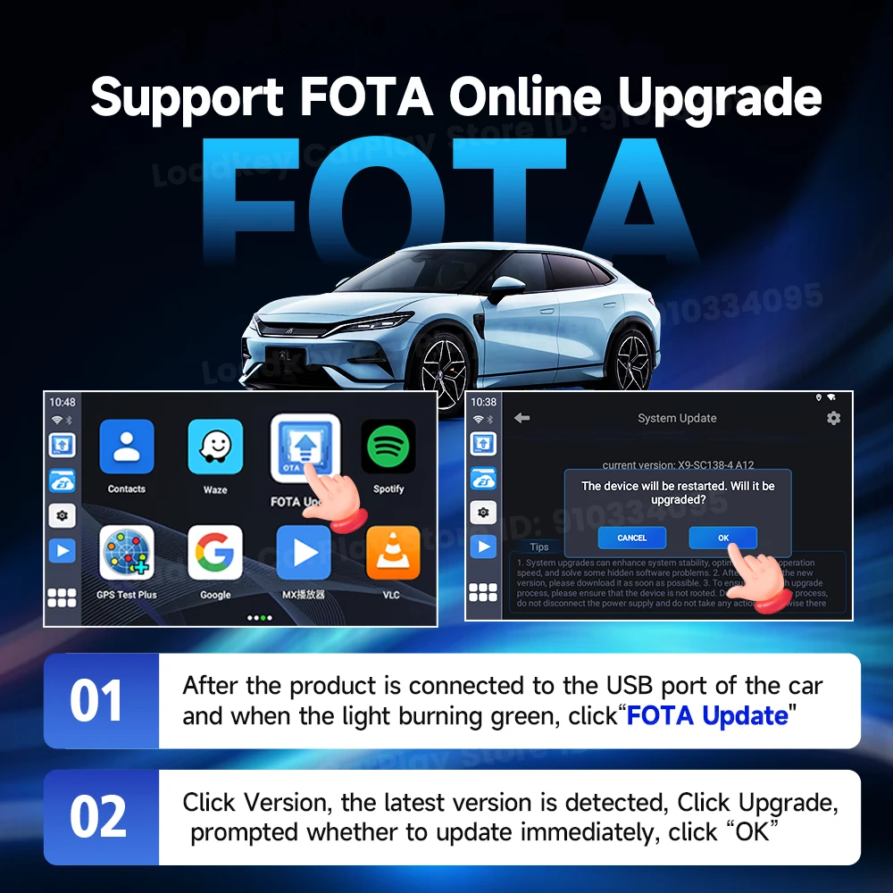Carlinkit CarPlay Mini Ai TV Box Andoroid 13 Wireless CarPlay Android Auto For Audi Bmw Mazda Toyota 4G LTE 128G