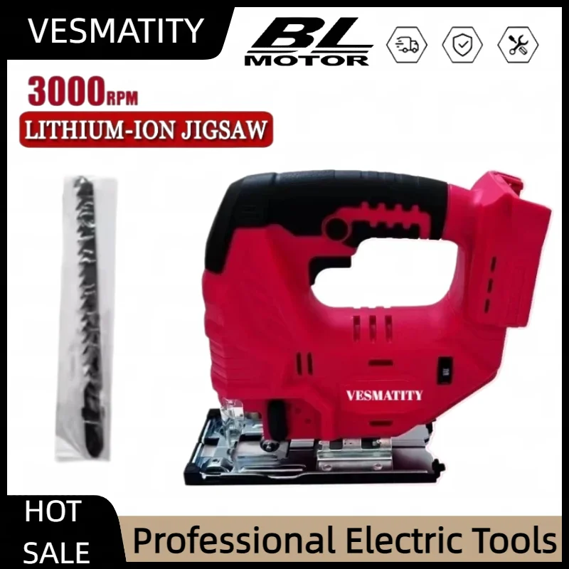 Brushless Curve Saw Cordless Electric Jig Saw Portable Adjustable Woodworking Power Tool For Milwaukee Battery