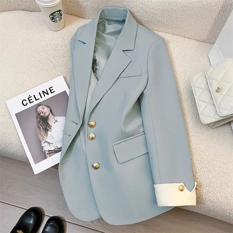 Casual suit jacket for women in the spring and autumn of 2025  with a design for women's jackets for work and commuting