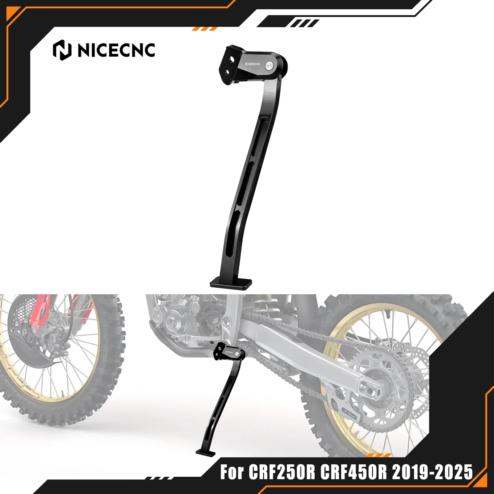 NICECNC لهوندا CRF 250R CRF 450R 2019-2025 CRF450RWE 2024-2025 CRF250RWE 2025 دراجة نارية الجانب حامل مسنده وقوف السيارات قوس #1