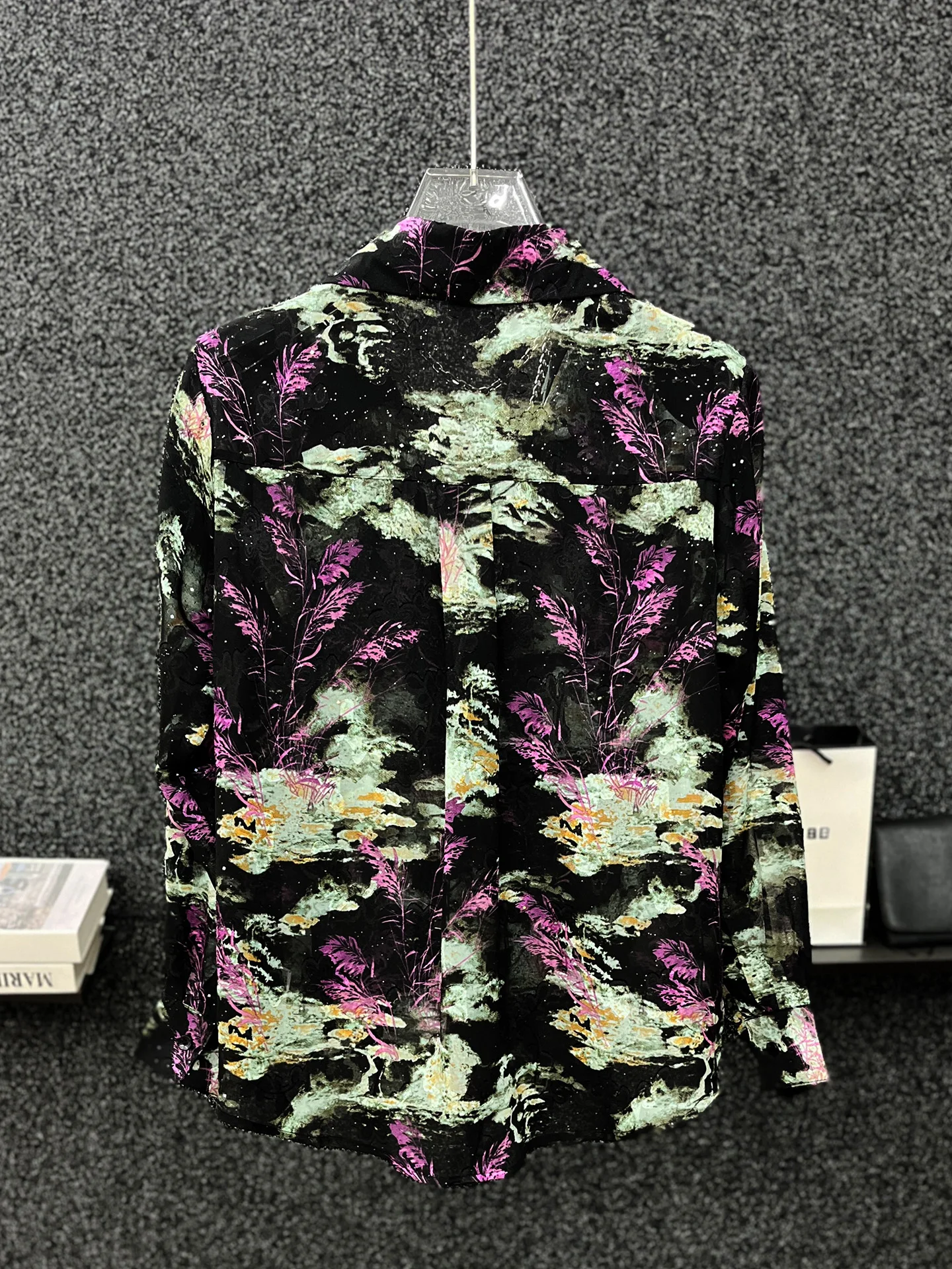 Korean Version of Retro High-end Thin Color Long-sleeved Shirt Handsome Man Loose Long-sleeved Fashion Trend Versatile Top