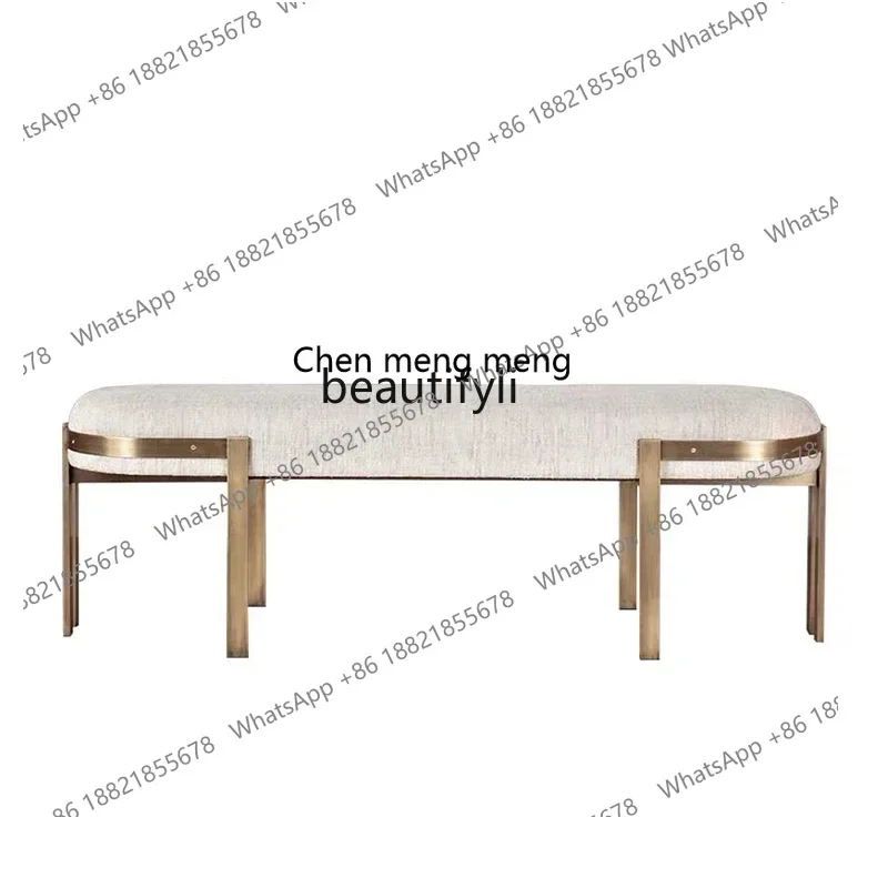 Italian light luxury home shoe changing stool bedroom bedside bench clothing store resting stool
