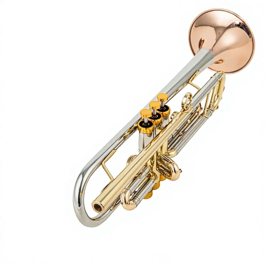 Trumpet in B Nickel Silver Body Phosphor Bronze Bell Two-Tone Finish Professional-Grade Designed for Orchestral Use