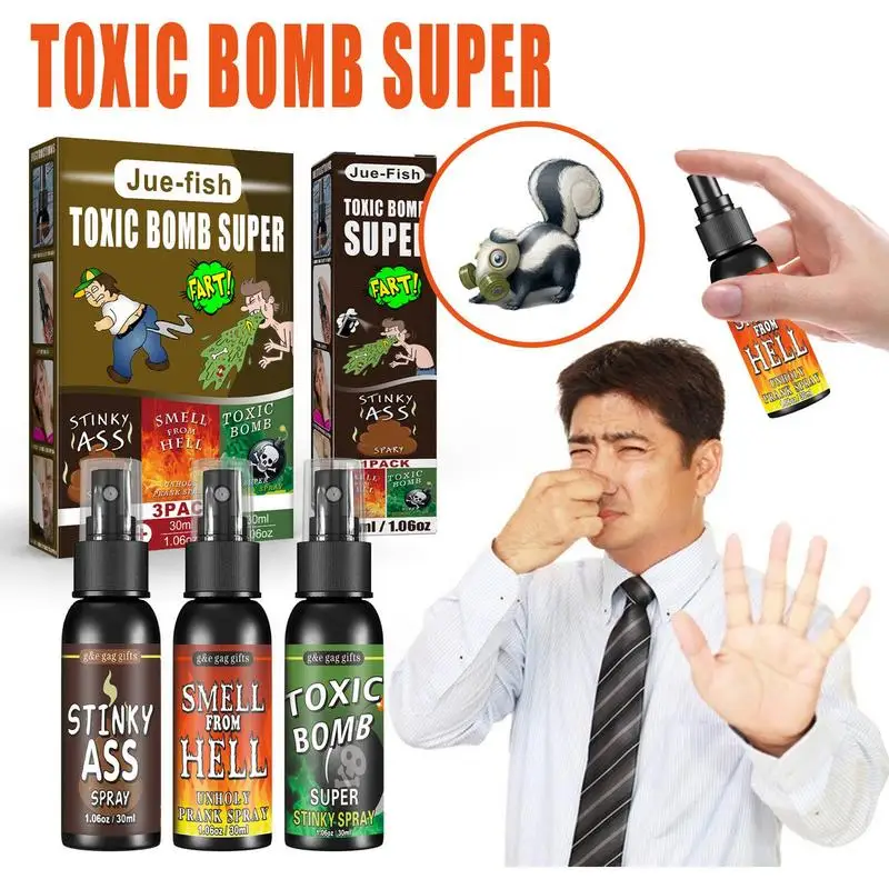 30ml Poop Spray creativo Liquid scoreggia Gag Prank Joke Spray divertente Halloween Toy starkbomb Extra Strong puzzolente Spray a Gas