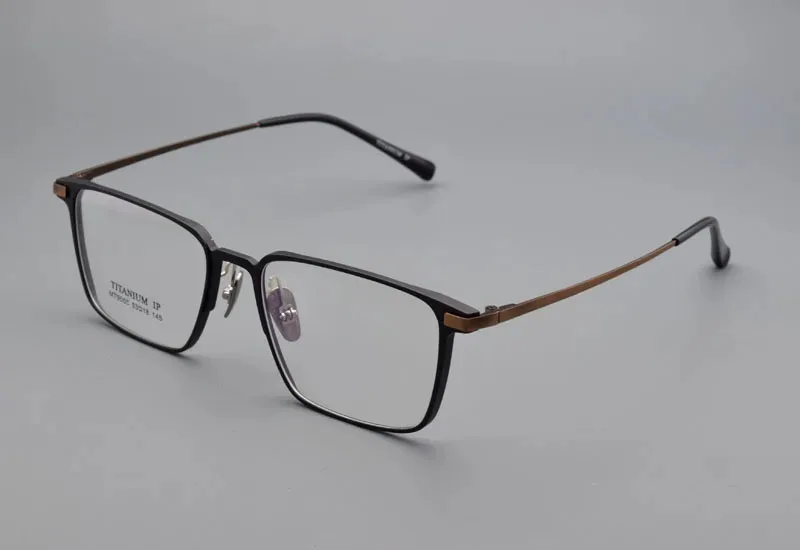 Ultraleichte Vollformat-Brille aus reinem Titan, Aluminium, Myopie für Männer, optische Brillen mit Sehstärke, hochwertig, 53 18 – Detail 16