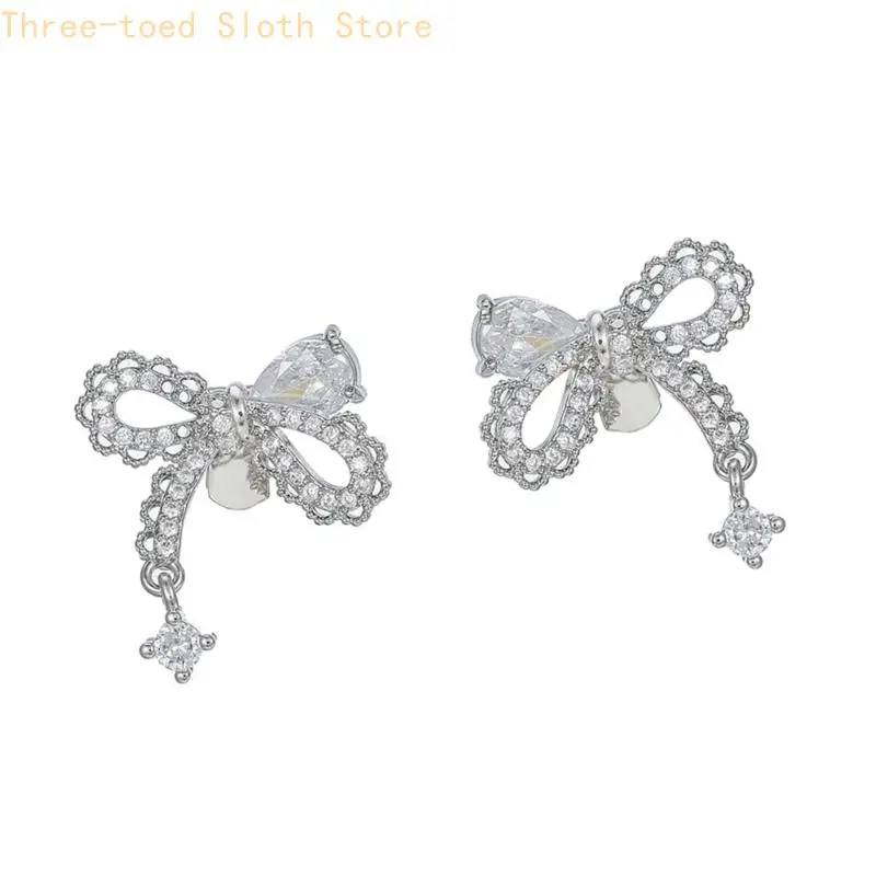 Silberner Ohrhörer-Charm-Ohrclip für FreeClip 1/2 Open-Ear-Ohrhörer, Paar mit Schmetterlingsschleifen-Design, einfacher – Detail 7