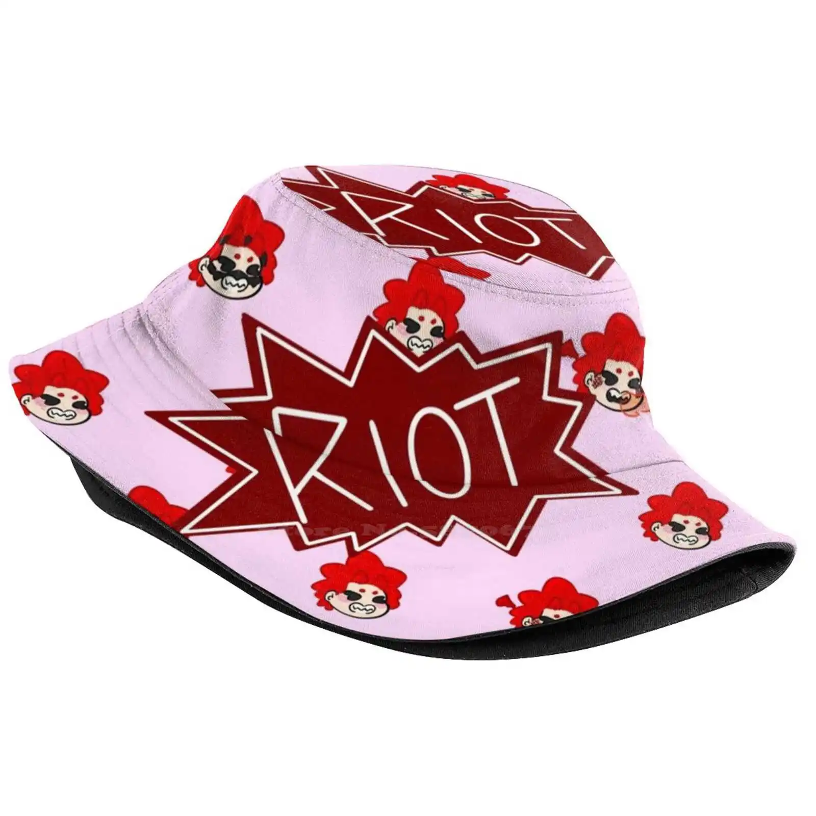 Red Riot Korean Caps Funny Beach Bucket Hats Kirishimaeijirou Eijiroukirishima Bokunoheroacademia Anime Kirishima Eijirou Red