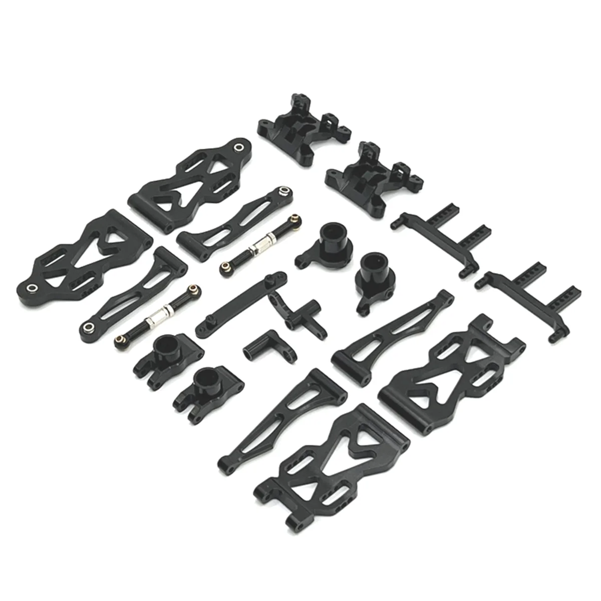 Aluminum Remote Control Car Upgrade Accessories Kit for SCY 1/16 16101 16102 JJRC Black