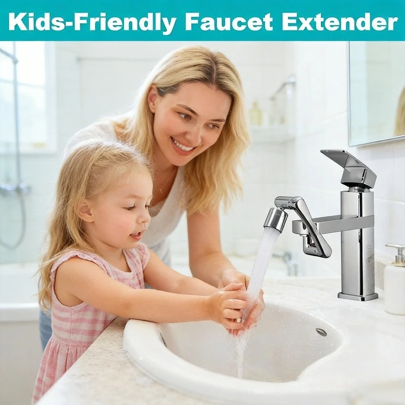 

Универсальная насадка-аэратор для смесителя с поворотом на 1080 градусов, подъемная, для ванной комнаты, для умывания, чистки зубов, защита от брызг