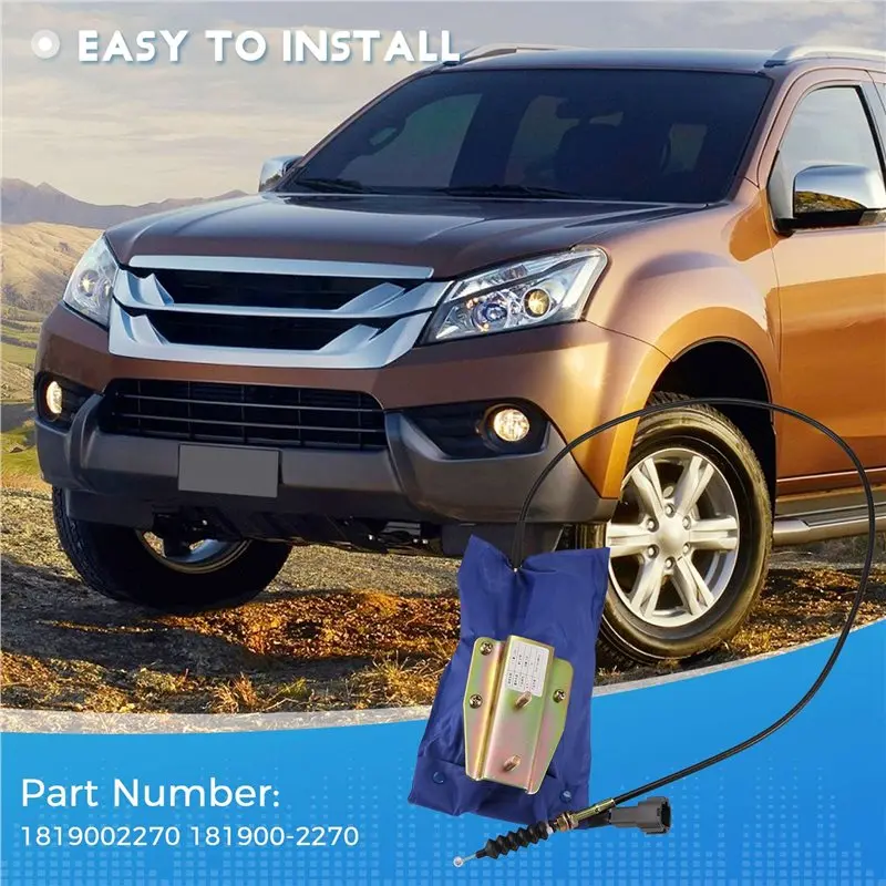 [Top Store!! ] 2X 24V Stop Solenoid Motor Electric Flameout Shut Down Motor Switch 1819002270 For Isuzu 4BG1 6BG1 Engine