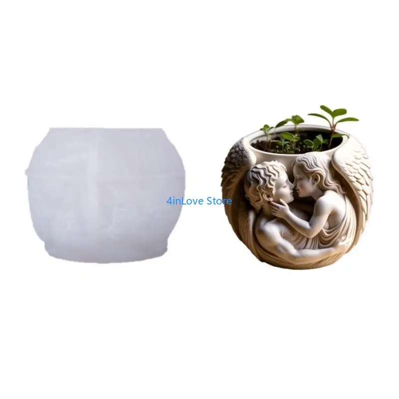 

T4MD Reusable Silicone Children Planter Mold Suitable for Handmade Resin Art Decorative Cups and Plant Containers