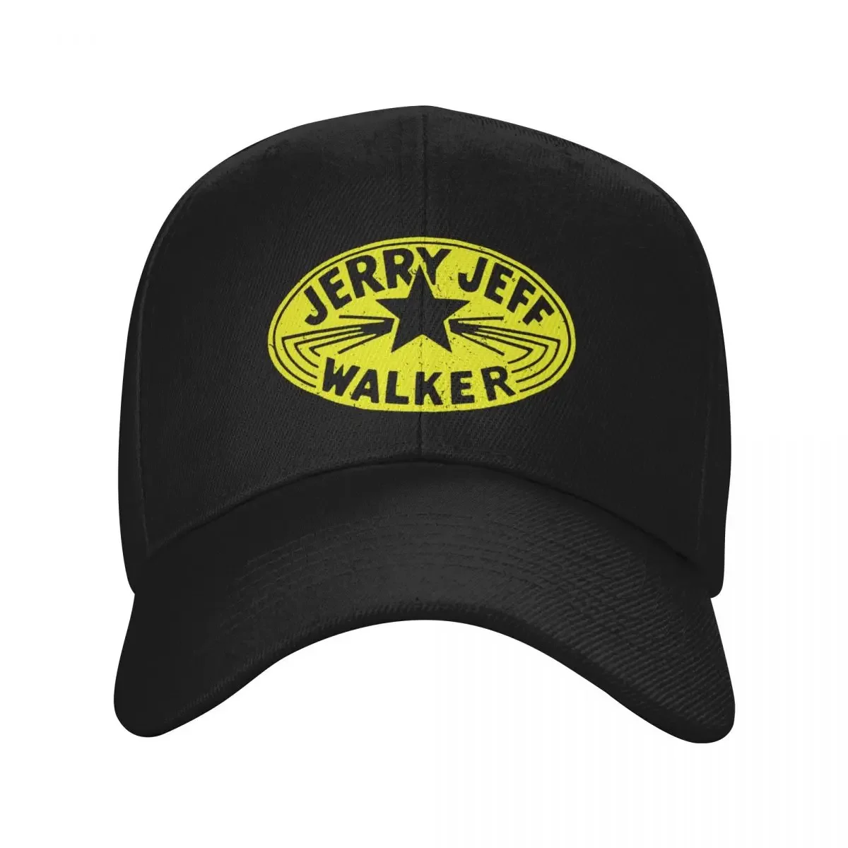 

Jerry Jeff Walker vintage yellow logo Baseball Cap Snapback Cap Kids Hat hiking hat Man Women's