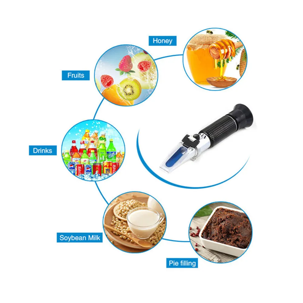 Auto Refratômetro De Açúcar, Medidor De Açúcar, Concentração De Açúcar, ATC, Verificador De Doçura, Homebrew, Mel, Legumes, Gama Brix, 0-32%
