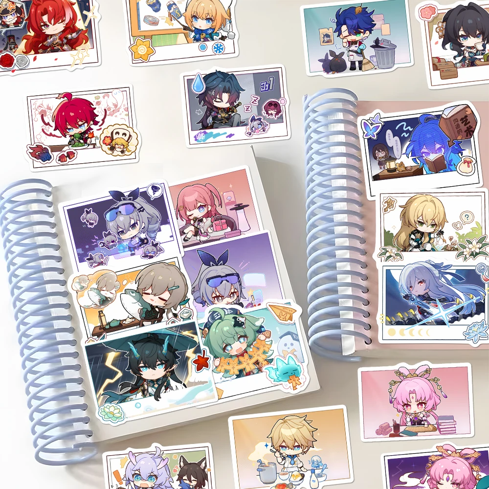 Silver Wolf Honkai: Star Rail Ruan Mei Herta Anime Motorcycle Stickers Waterproof Cup Sticker Cell Phone Tablet Suitcase Sticker