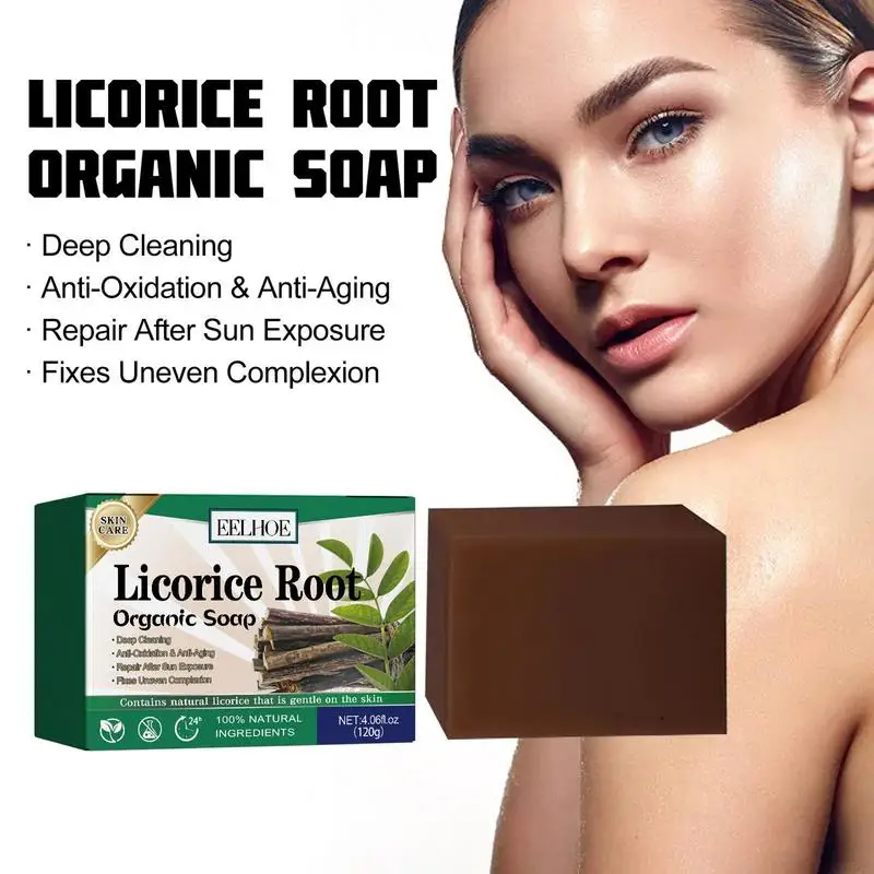 Skin Bleaching Soap Moisturizing Deep Cleansing Soap Licorice Root Soap Bar Skin Care Products Organic Hyperpigmentation Soap