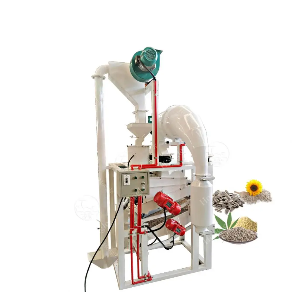 Sunflower Seeds Dehuller Shell Removing Hemp Seed Shelling Machine