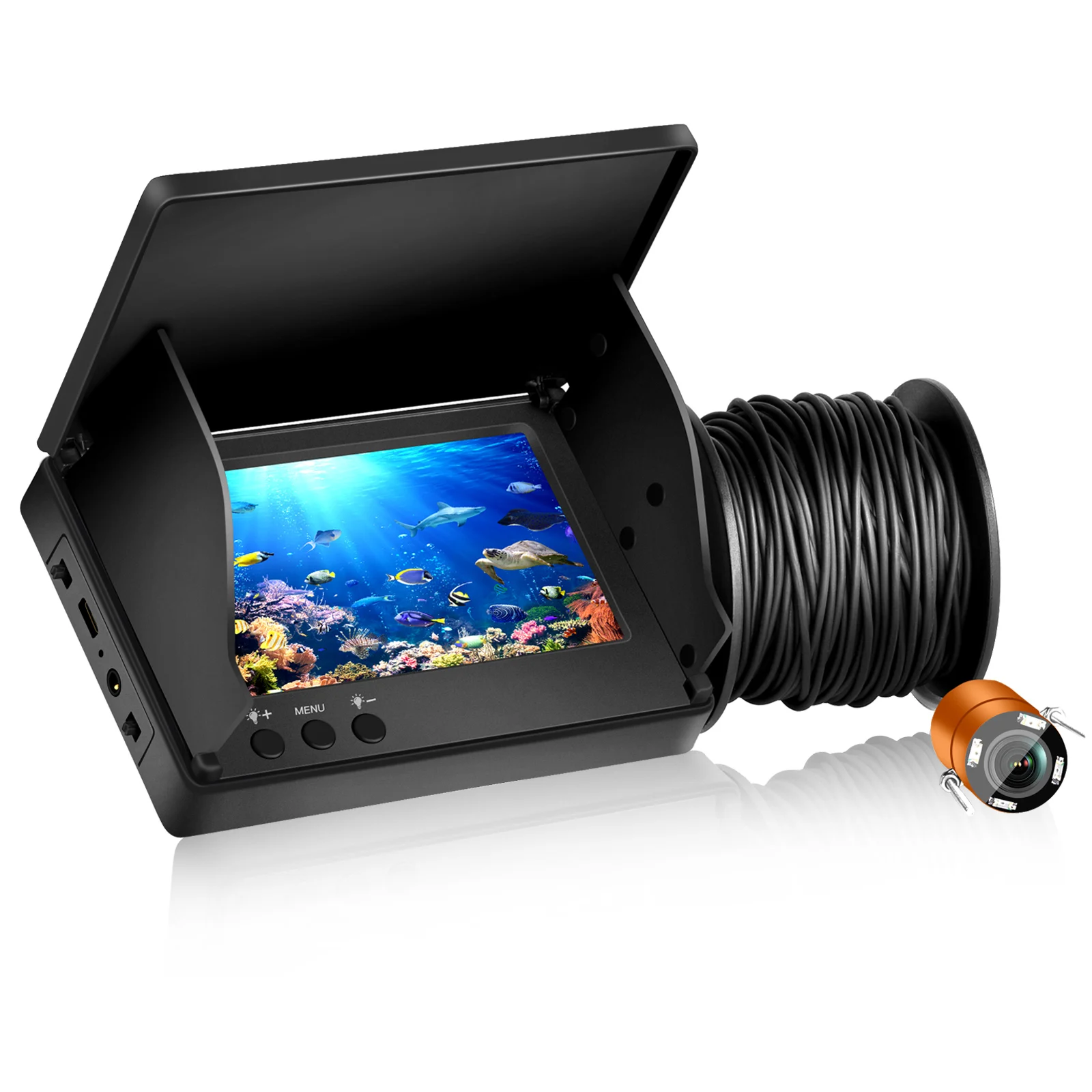 

30M 1000TVL Fish Finder Underwater Ice Fishing Camera 4.3" LCD Monitor LED Night Vision Camera For Fishing Lamp