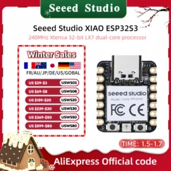 Seeed Studio XIAO ESP32S3-2.4GHz Wi-Fi, BLE 5.0, Dual-core, carga de batería compatible, eficiencia energética y interfaz rica, ideal