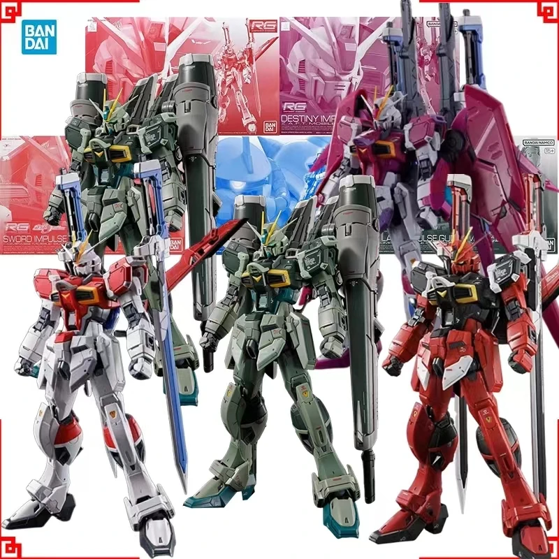 بانداي نموذج PB KIT GUNDAM RG 1/144 IMPULSE GUNDAM أنيمي عمل الشكل التجمع لعبة مجسمة نموذج هواية هدايا للأولاد