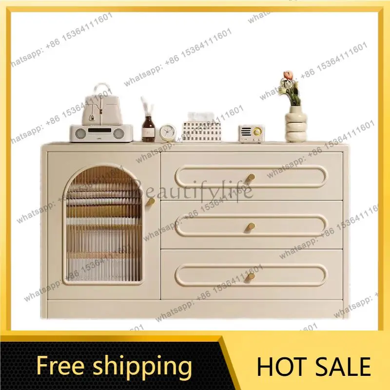 zj.New Simple Bedroom Vanity Table Modern Integrated Cream Makeup Desk Dresser Drawers Cabinet Corner Penteadeira Furniture Home