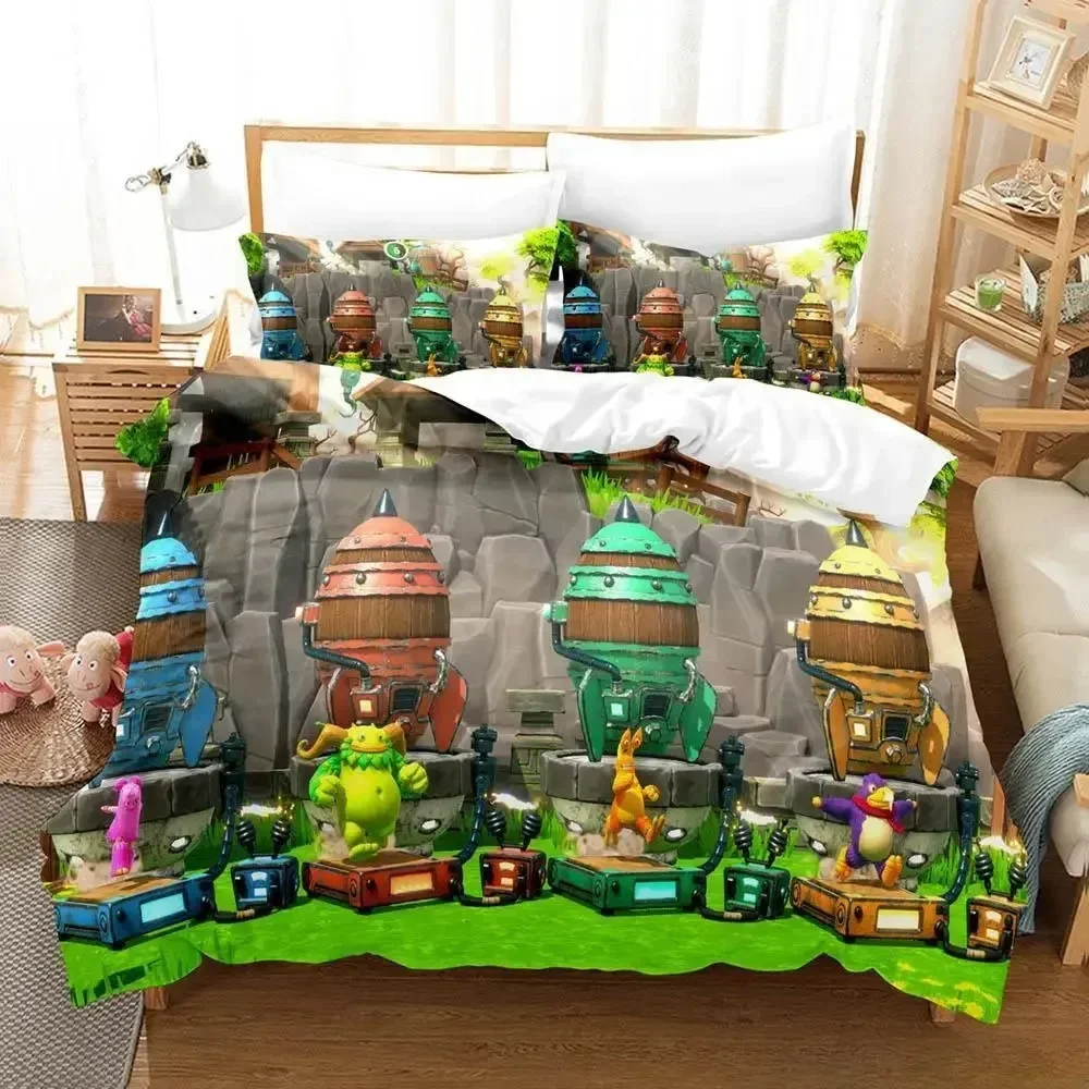 Set tempat tidur Game My Singing monster Single Twin penuh Ukuran Queen King Set tempat tidur anak-anak Dewasa kamar tidur selimut penutup Set tekstil rumah