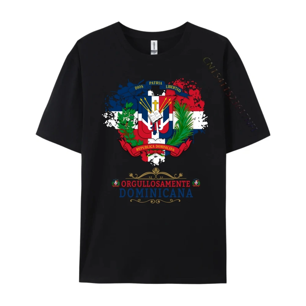 Coat Of Arms Republica Dominicana For Dominican Flag Printed T-Shirt Tshirts Men Street