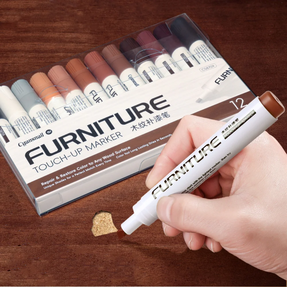 Wood Composite Grain Paint Furniture Touch-up Markers Pens Wood Floor,Furniture,Scratch coloring Repair Paint Pens