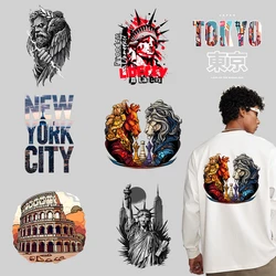 Creative ethnic culture heat transfer stickers, Statue of Liberty sculpture DTF Iron On stickers DIY decoration for T-shirts