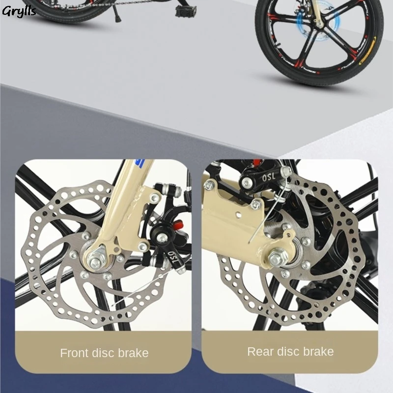 Grylls neues Mini-Faltrad kleines Fahrrad männliche und weibliche Studenten tragbare ultraleichte Scheiben bremsen mit variabler Geschwindigkeit heiß