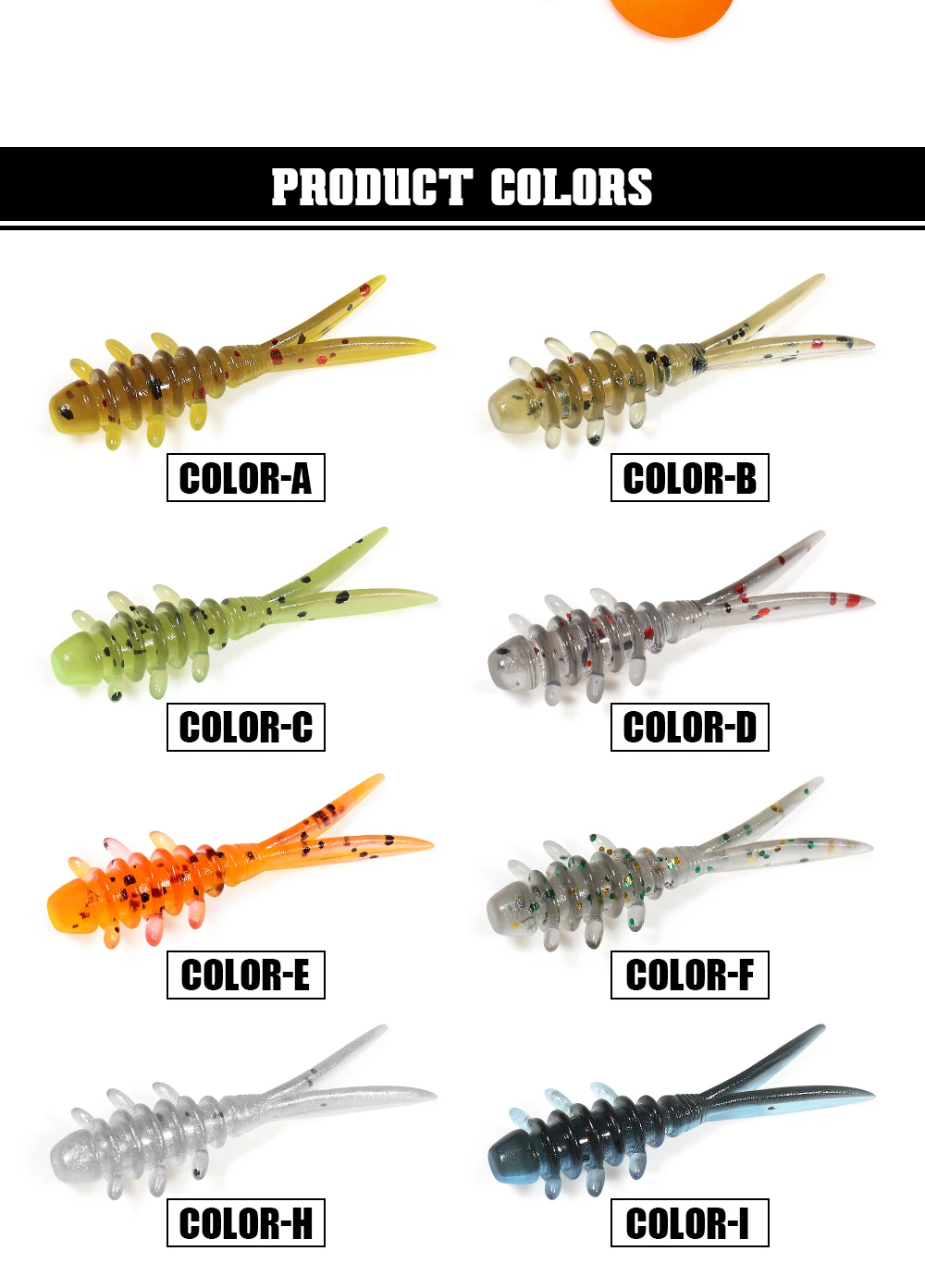Palisander 25mm Micro Wurm Weiche Angeln Köder TPR Schwimmende Silikon Kunststoff Swimbait Softbait Für Fang Pferd Makrele 20 teile/schachtel – Detail 7