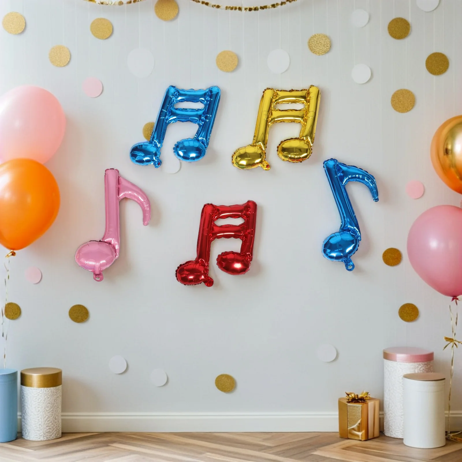 

14 Pcs Musical Theme Balloons Birthday Party Decorations Aluminum Foil Disco