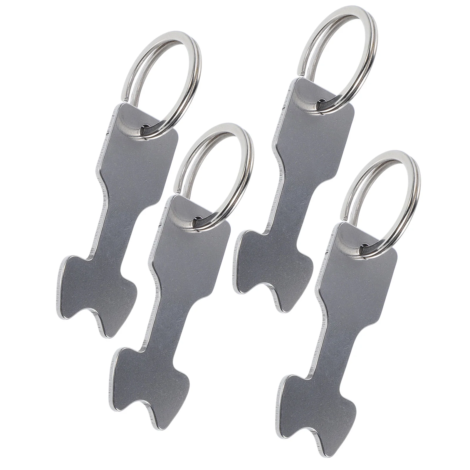 

4 Pcs Cart Token Key Chain Rings Shopping Trolley Coin Keyring Coins Portable Remover Keychain Pendant