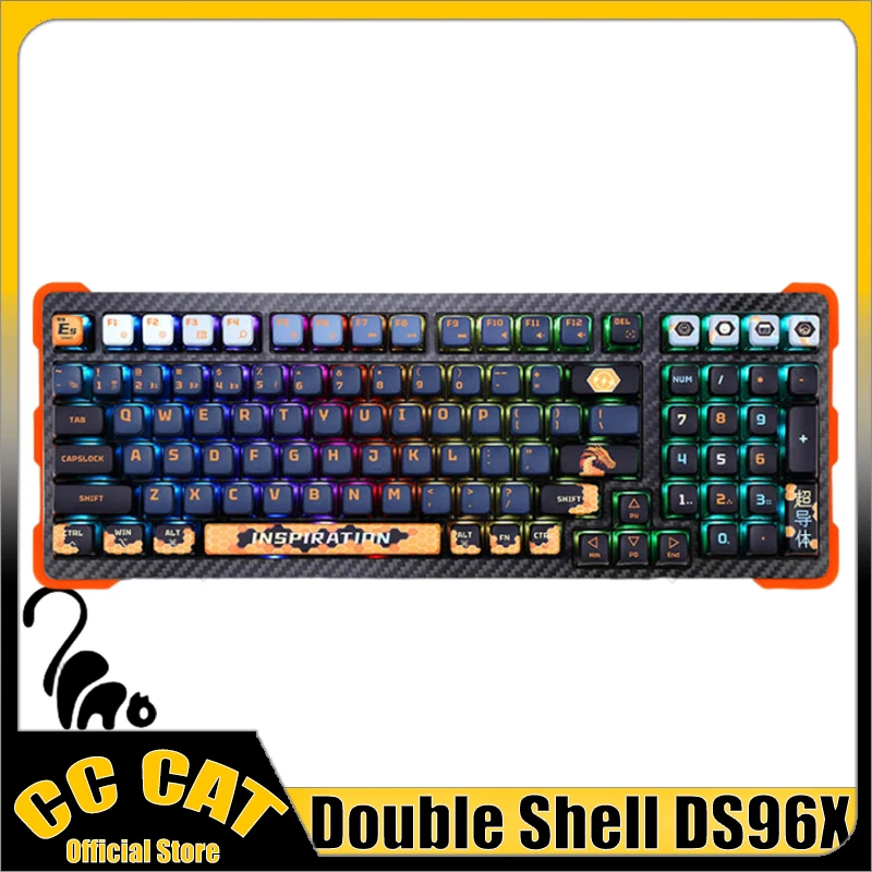 

Double Shell DS96X Mechanical Keyboard Wireless Bluetooth Keyboard Aluminium 3Mode Mute Customization RGB Light Gaming keybords