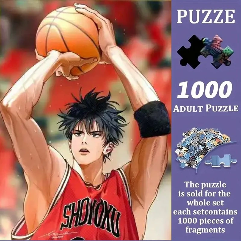 

Пазлы для взрослых 500/1000 элементов: Аниме «Слэм-данк» – для взрослых и всей семьи, сложные крупные детали, портативные