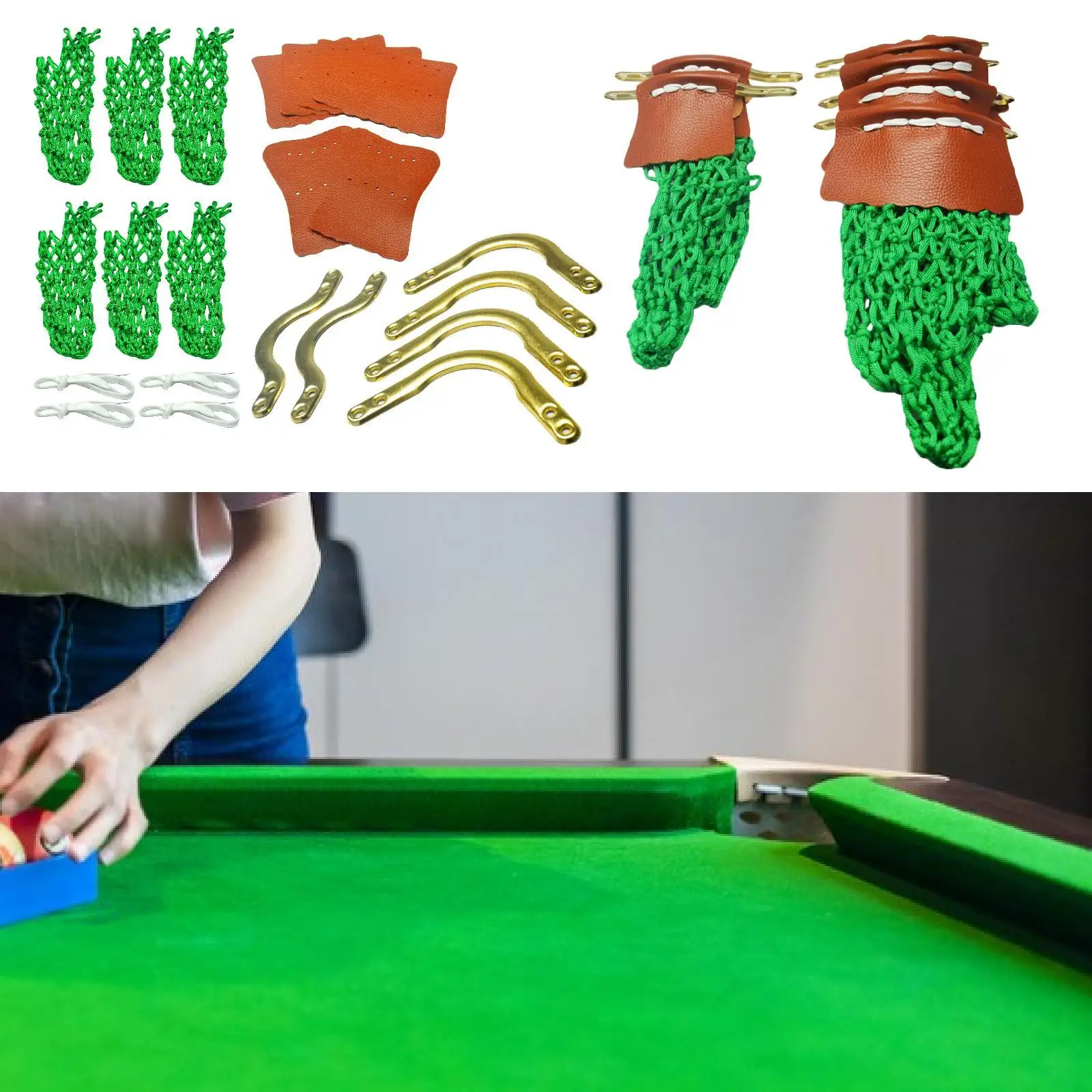 Filets de billard avec poches pour Table de billard, 6 pièces, pour passionnés de Table de billard