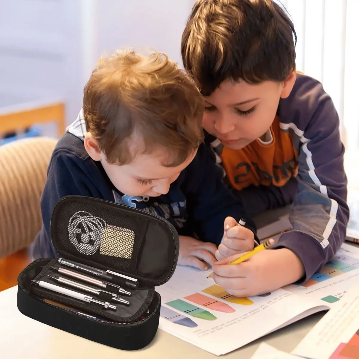 Étuis à crayons classiques de grande capacité, boîte à stylos, poudres à crayons pour garçons et filles, écoliers