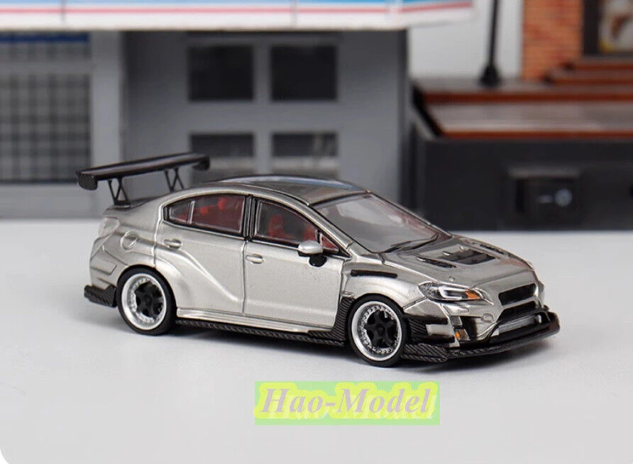 

Модель автомобиля Subaru STI WRC Varis из сплава, литая, серебряная, см 1/64