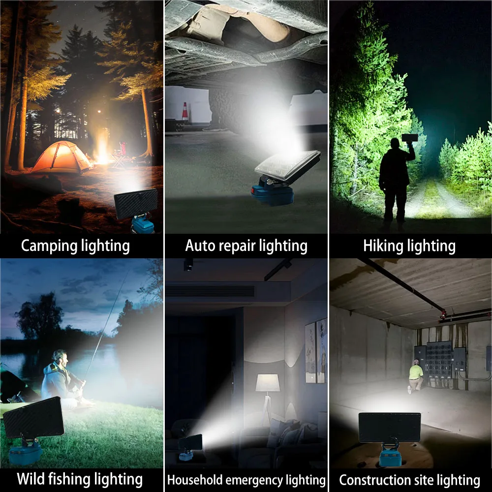 LED Work Light FOR Makita 18V Battery Portable Flood Lamp Cordless Handheld Outdoor Camping Emergency USB Garage Repair Jobsite