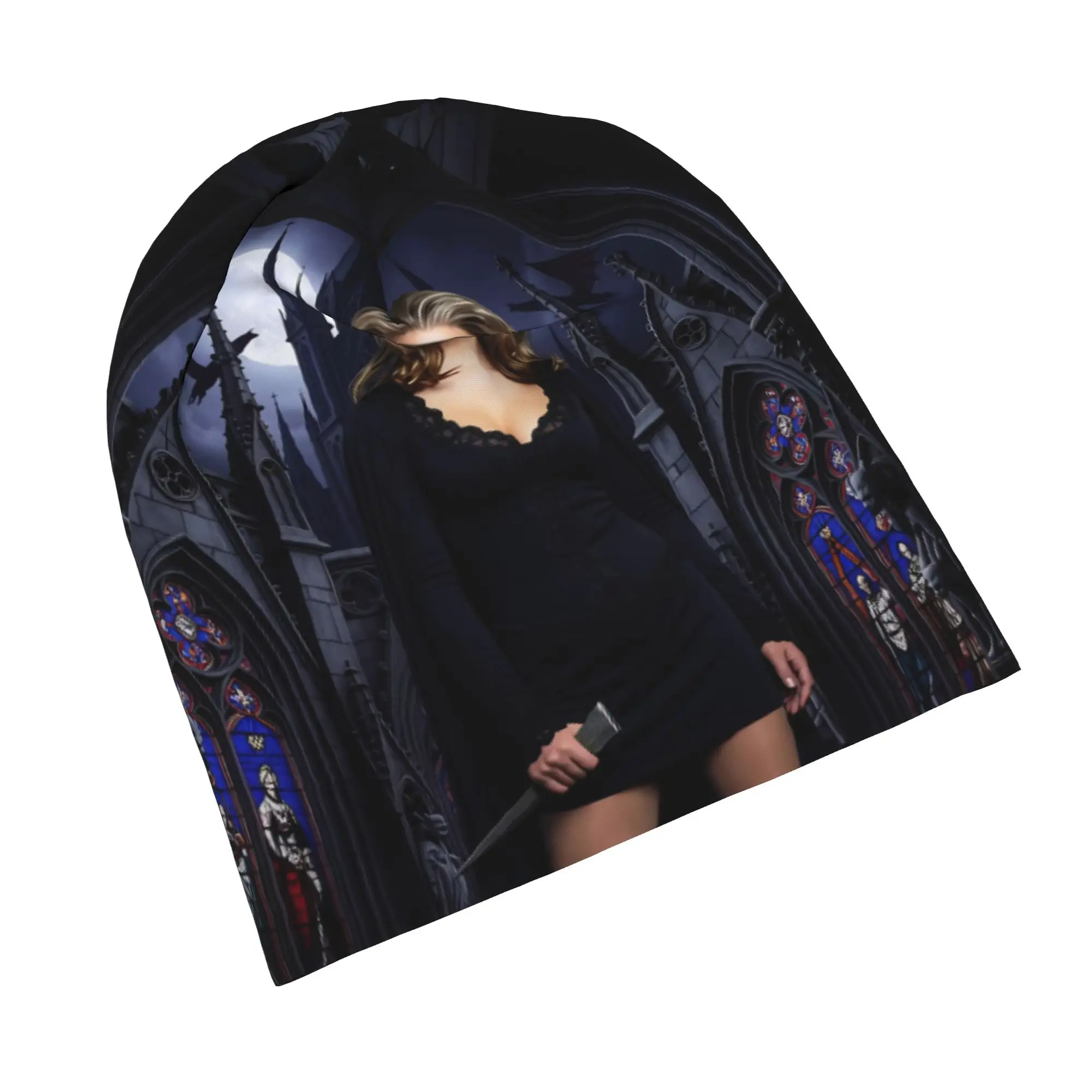 Buffy the Vampire Slayer Bonnet Hat Autumn Winter Outdoor Horror Halloween Skullies Beanies Hats Men's Women's Warm Dual-use Cap