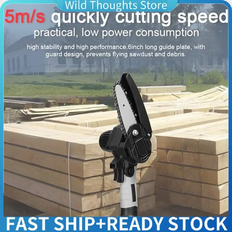 

6Inch Electric Pruning Saws Wood Splitting Chainsaw Brush Motor One-Handed Woodworking Tool For WORX 21V Battery-[Qahk]